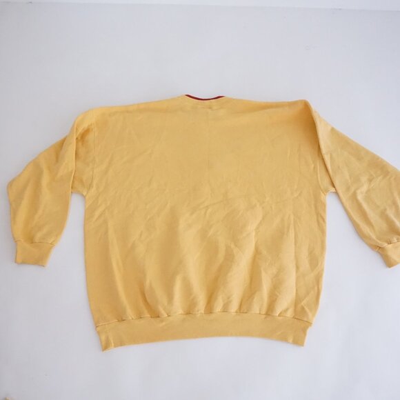 Vintage Day Breeze Yellow Countryside Graphic Cat Flowers Sweatshirt Cabin 2X - Picture 8 of 10